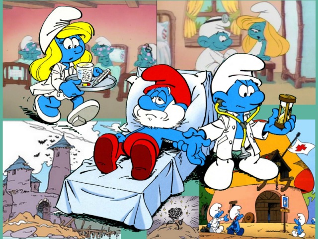 Doctor Smurf with Papa Smurf