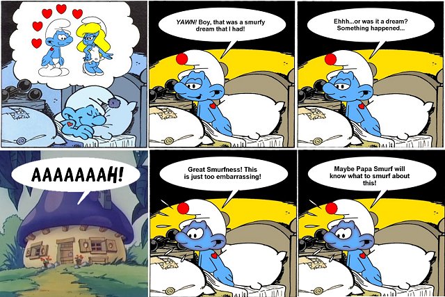 It all starts off with a dream Hefty had of Smurfette